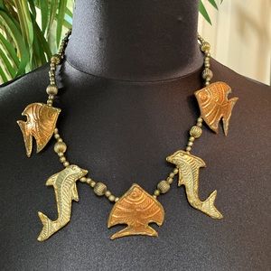 Rustic Metal Nautical Necklace